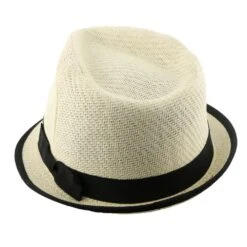 Ego - DPC LS172 Toyo Straw Fedora Hat -Bailey Store dorfman pacific trilby ego dpc ls172 ivory matte toyo straw fedora hat hat 16524469239948