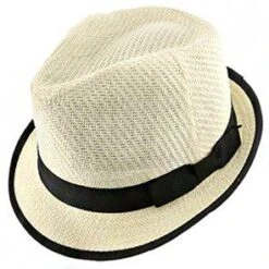 Ego - DPC LS172 Toyo Straw Fedora Hat -Bailey Store dorfman pacific trilby ivory one size fits most ego dpc ls172 ivory matte toyo straw fedora hat hat 16556541247628