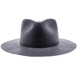 Geraldine - Betmar Paper Straw Fedora Hat -Bailey Store h b2001h navy 1a