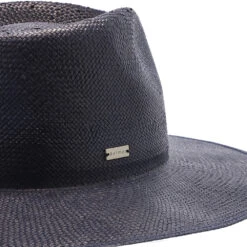 Geraldine - Betmar Paper Straw Fedora Hat -Bailey Store h b2001h navy 3a