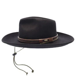 Tempest - Scala Crushable Wool Felt Outback Hat -Bailey Store h df212 blk 3a