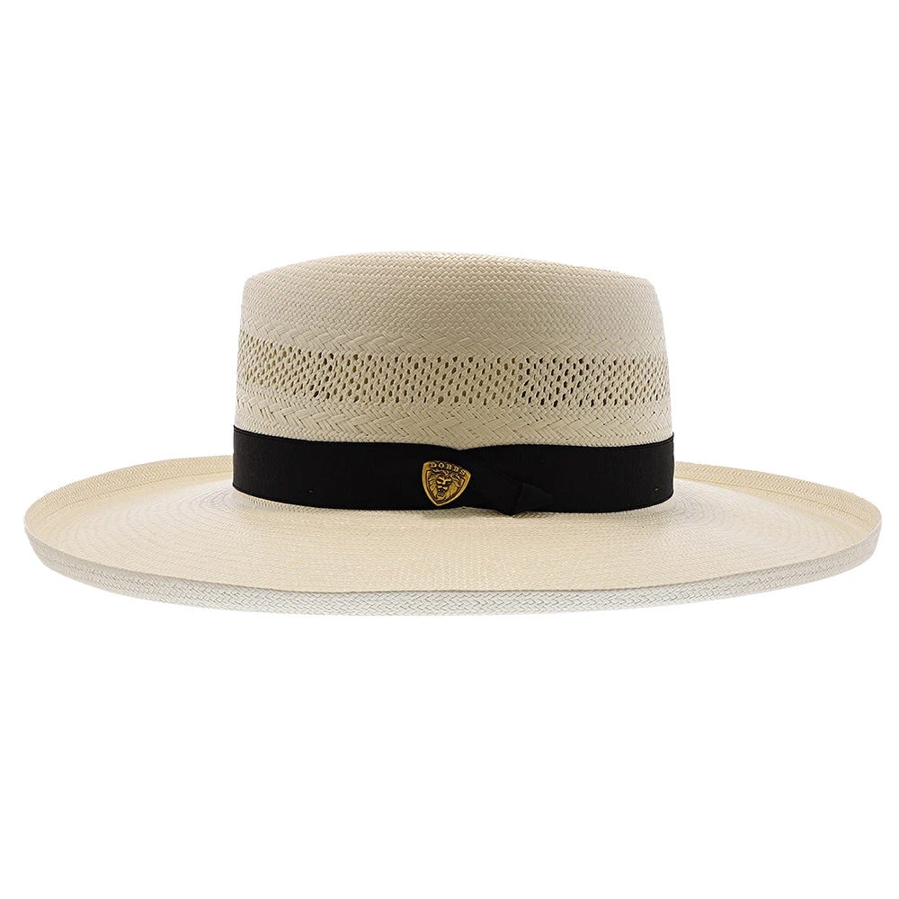 San Juan - Dobbs Vented Shantung Straw Fedora Hat 2 San Juan - Dobbs Vented Shantung Straw Fedora Hat - Image 2