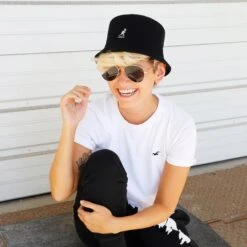 Washed Bucket - Kangol Cotton Bucket Hat -Bailey Store h k4224ht blk kait 4