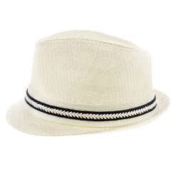 Starboard - Tropical Trends LS208 Paper Braid Straw Fedora Hat W/ Anchor Button Hat Pin -Bailey Store h ls208 black 2