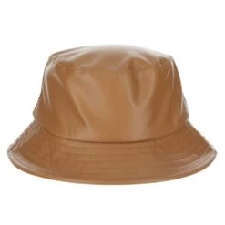 Scala Roderick Vegan Leather Bucket Hat -Bailey Store h lw754 toast 1a