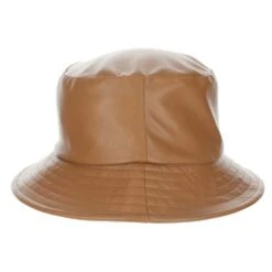Scala Roderick Vegan Leather Bucket Hat -Bailey Store h lw754 toast 3a