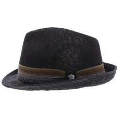 Backstage - Dorfman Pacific Toyo Straw Fedora Hat -Bailey Store h ms433os black 2