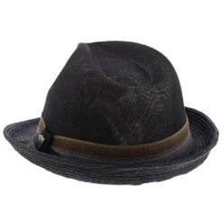 Backstage - Dorfman Pacific Toyo Straw Fedora Hat -Bailey Store h ms433os black 3