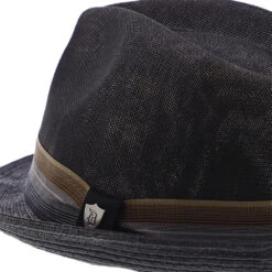 Backstage - Dorfman Pacific Toyo Straw Fedora Hat -Bailey Store h ms433os black 4