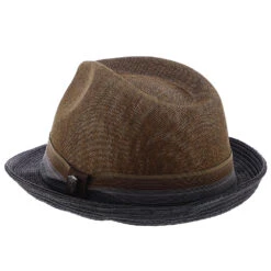 Backstage - Dorfman Pacific Toyo Straw Fedora Hat -Bailey Store h ms433os brown 3