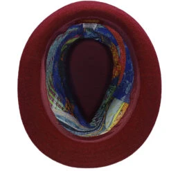 Notes - Santana Wool Felt Fedora Hat 36 Notes - Santana Wool Felt Fedora Hat -Bailey Store h san372 burg 7a