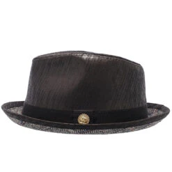 Santana Road Master Stingy Brim Fabric Fedora Hat 10 Santana Road Master Stingy Brim Fabric Fedora Hat -Bailey Store h san395 blk 2a