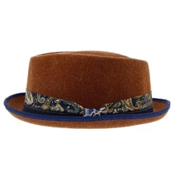 Cast - Santana Wool Felt Fedora Hat -Bailey Store h san395 rust 2a