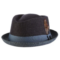 Century - Stacy Adams Wool Felt Fedora Hat With Paper Braid Brim -Bailey Store h saw700 pcfc 0