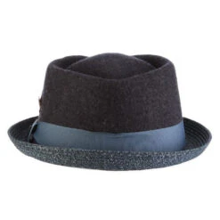 Century - Stacy Adams Wool Felt Fedora Hat With Paper Braid Brim -Bailey Store h saw700 pcfc 2