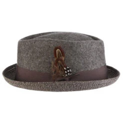 Century - Stacy Adams Wool Felt Fedora Hat With Paper Braid Brim -Bailey Store h saw700 grnt 1