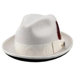 Stacy Adams GT Polyester Fedora Hat -Bailey Store h saw717 wht 0a 05f5c677 4b3e 425b 9ab3 976fab6874c1