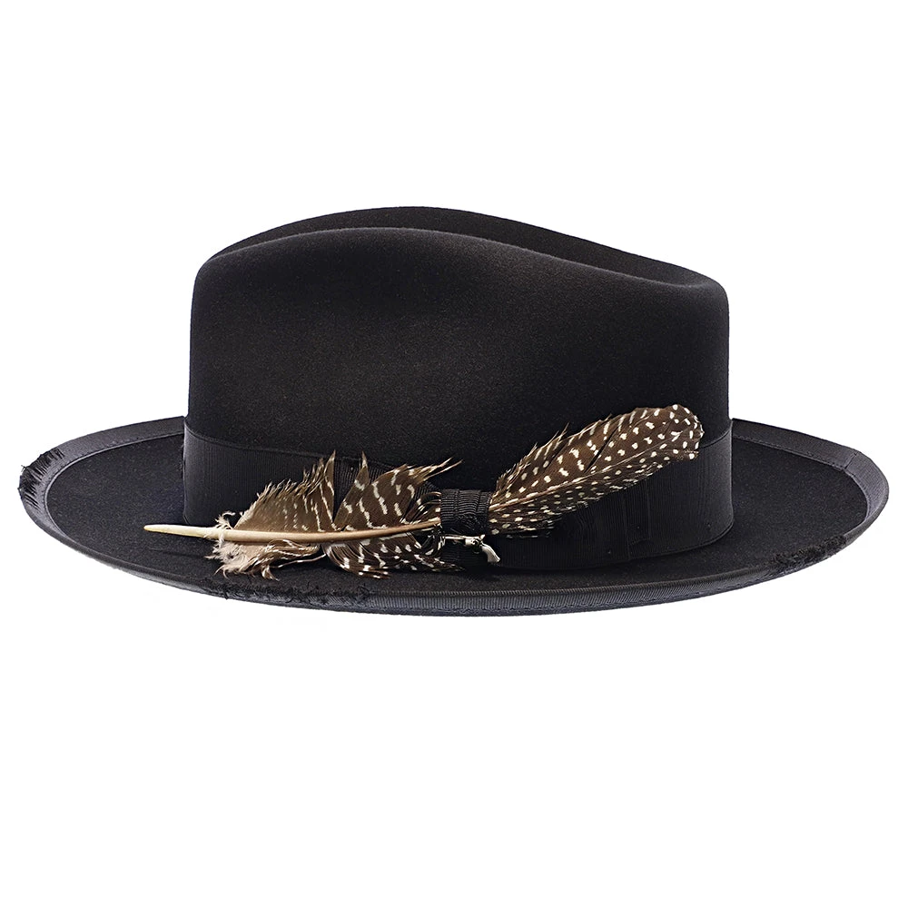 Whippet Distressed - Stetson Fur Felt Fedora Hat 3 Whippet Distressed - Stetson Fur Felt Fedora Hat - Image 3