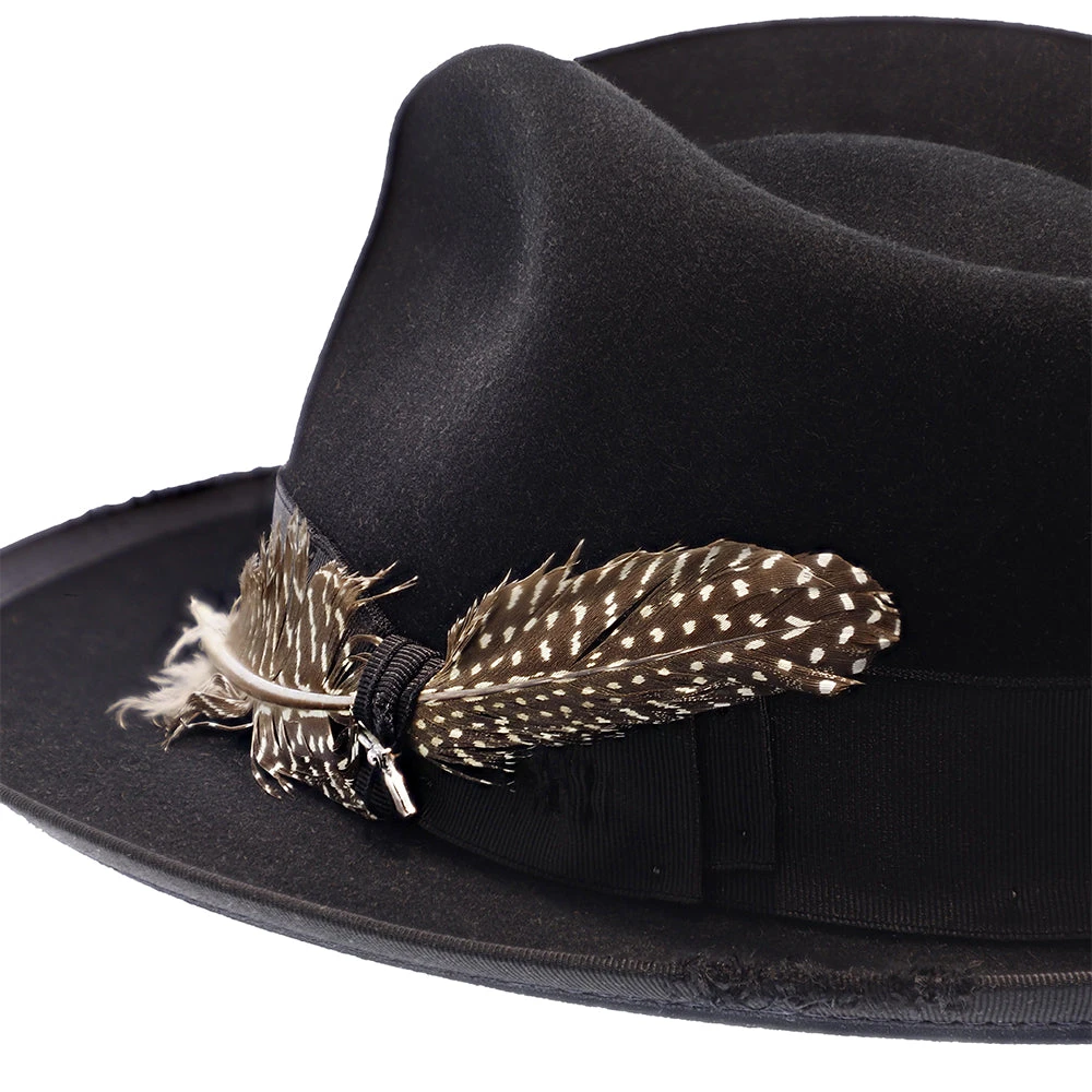 Whippet Distressed - Stetson Fur Felt Fedora Hat 8 Whippet Distressed - Stetson Fur Felt Fedora Hat - Image 8
