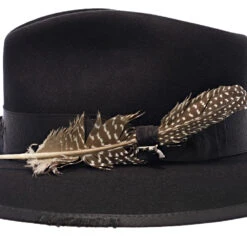 Whippet Distressed - Stetson Fur Felt Fedora Hat 25 Whippet Distressed - Stetson Fur Felt Fedora Hat -Bailey Store h tf65wib blk 5a