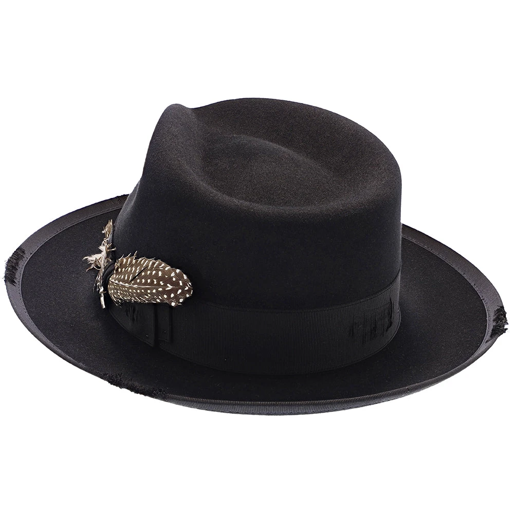 Whippet Distressed - Stetson Fur Felt Fedora Hat 7 Whippet Distressed - Stetson Fur Felt Fedora Hat - Image 7