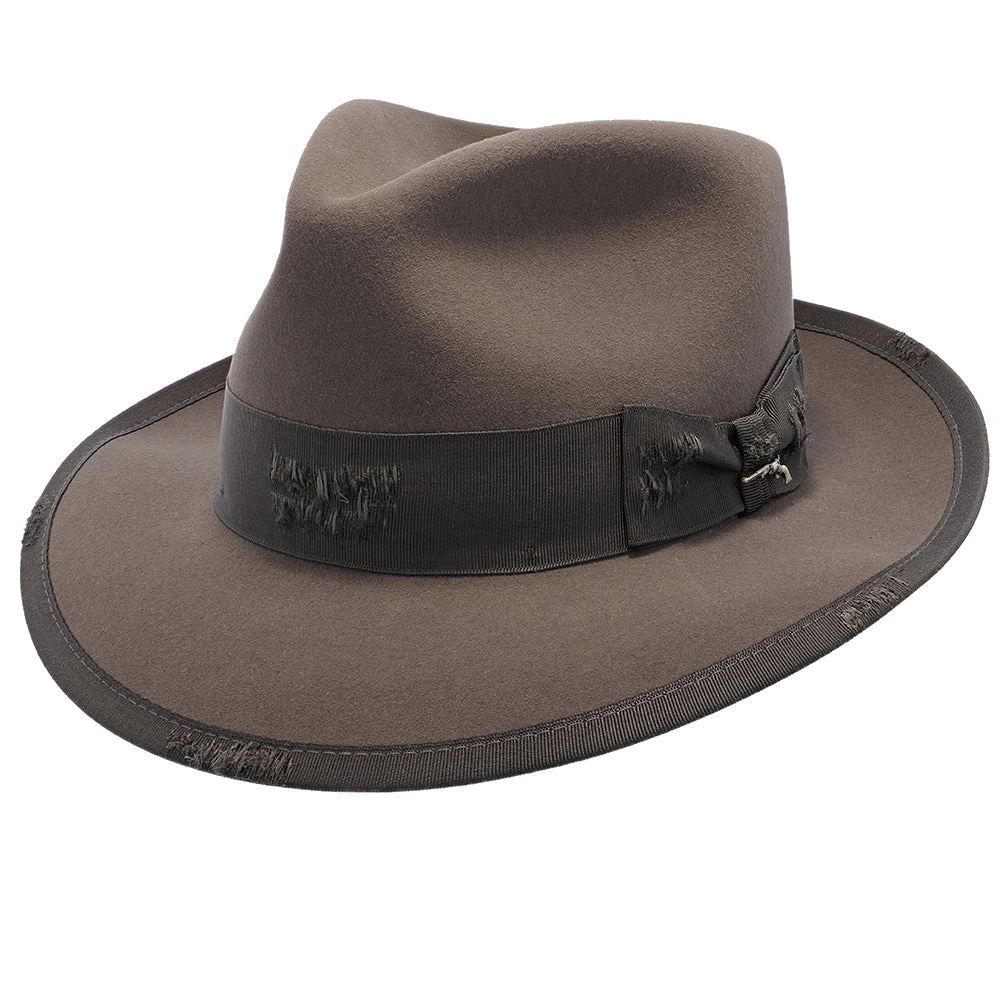 Whippet Distressed - Stetson Fur Felt Fedora Hat 12 Whippet Distressed - Stetson Fur Felt Fedora Hat - Image 12