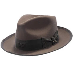 Whippet Distressed - Stetson Fur Felt Fedora Hat 30 Whippet Distressed - Stetson Fur Felt Fedora Hat -Bailey Store h tf65wib caribou 1a