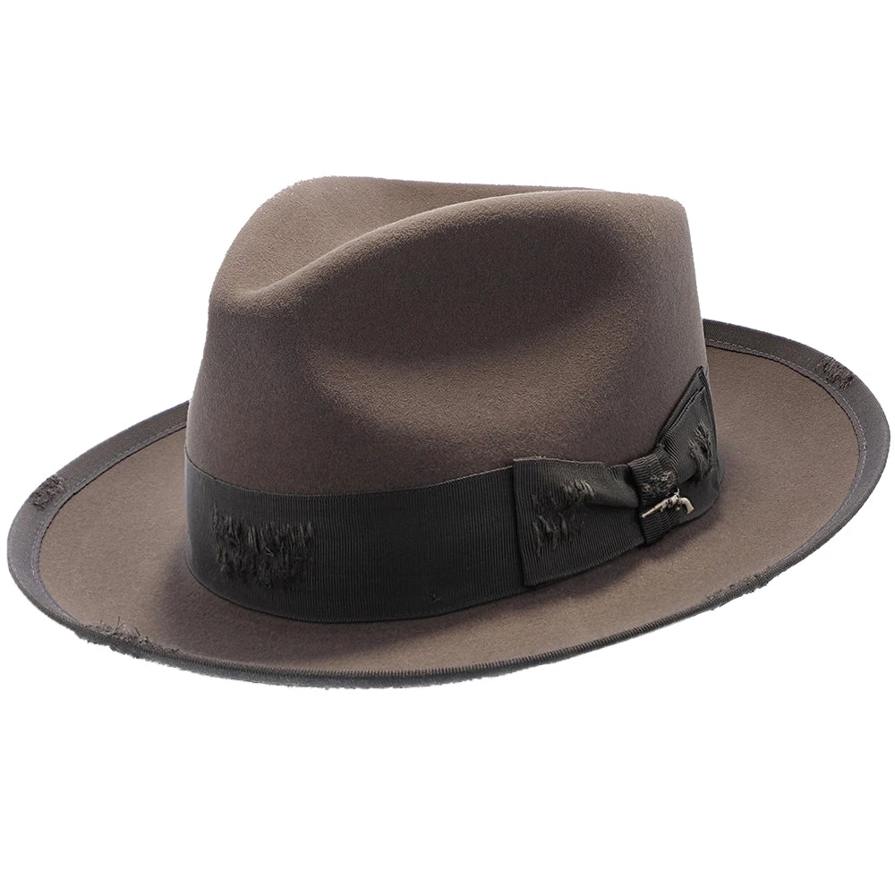Whippet Distressed - Stetson Fur Felt Fedora Hat 11 Whippet Distressed - Stetson Fur Felt Fedora Hat - Image 11
