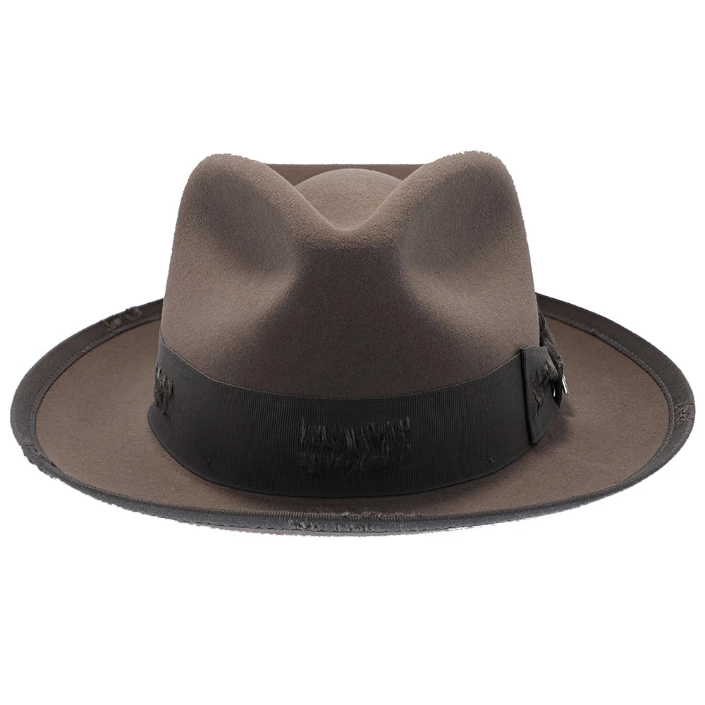 Whippet Distressed - Stetson Fur Felt Fedora Hat 10 Whippet Distressed - Stetson Fur Felt Fedora Hat - Image 10