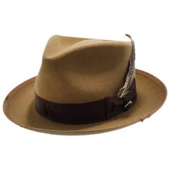 Whippet Distressed - Stetson Fur Felt Fedora Hat 39 Whippet Distressed - Stetson Fur Felt Fedora Hat -Bailey Store h tf65wib tawny 2a