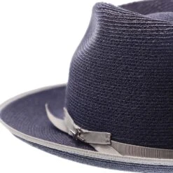 Stratoliner (Special Edition) - Stetson Hemp Straw Fedora Hat -Bailey Store h tssestb navy 4a