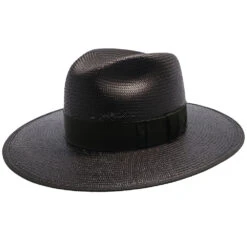 Tri-City - Stetson Shantung Straw Fedora Hat 29 Tri-City - Stetson Shantung Straw Fedora Hat -Bailey Store h tstctyb blk 1a