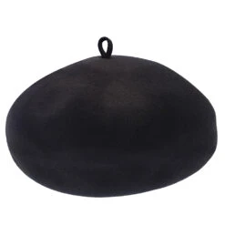 Simone - Stetson Wool Beret Hat -Bailey Store h twsme blk 4a