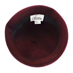 Simone - Stetson Wool Beret Hat -Bailey Store h twsme burgundy 5a