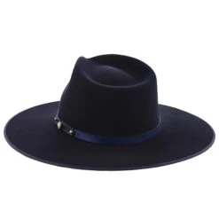 Night Sky B - Stetson Wool Felt Fedora Hat 11 Night Sky B - Stetson Wool Felt Fedora Hat -Bailey Store h xwngskb navy 3