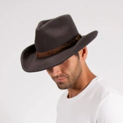 Shetland - Walrus Hats Dark Brown Wool Felt Cowboy Hat - H7013 35 Shetland - Walrus Hats Dark Brown Wool Felt Cowboy Hat - H7013 -Bailey Store h7013 drkgy 1