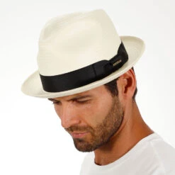 Haberdash - Stetson Shantung Straw Fedora Hat - TSHBRD -Bailey Store htshbrd bleach 2