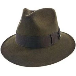 Phantom - Brown Fur Felt Authentic Indiana Jones Fedora Hat - IJ554