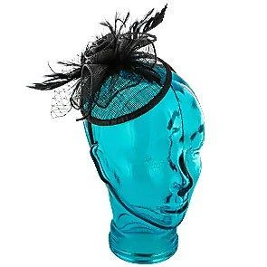 Jeanne Simmons Rose Black Sinamay Fascinator Hat 1 Jeanne Simmons Rose Black Sinamay Fascinator Hat