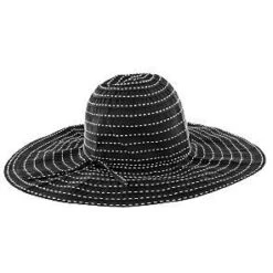 Jeanne Simmons Prima Donna Ribbon Polyester Wide Brim Hat