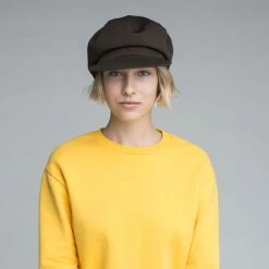 Kangol Tropic Spitfire Polyester Flat Cap -Bailey Store kangol tropic spitfire dark brown av7