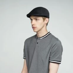 Kangol Neo Geo Polyester Flat Cap 30 Kangol Neo Geo Polyester Flat Cap -Bailey Store kangol neo geo black 2