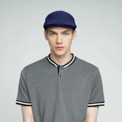 Kangol Neo Geo Polyester Flat Cap 34 Kangol Neo Geo Polyester Flat Cap -Bailey Store kangol neo geo navy 1