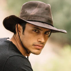 Deacon - MC127 - DPC Shapeable Weathered Cotton Outback Hat 5 Deacon - MC127 - DPC Shapeable Weathered Cotton Outback Hat -Bailey Store mc127 m01