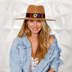 Walrus Hats Castle Brown W/ Festival Bands Wool Fedora Hat -Bailey Store mg 9047