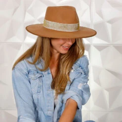 Walrus Hats Castle Brown W/ Festival Bands Wool Fedora Hat -Bailey Store mg 9078