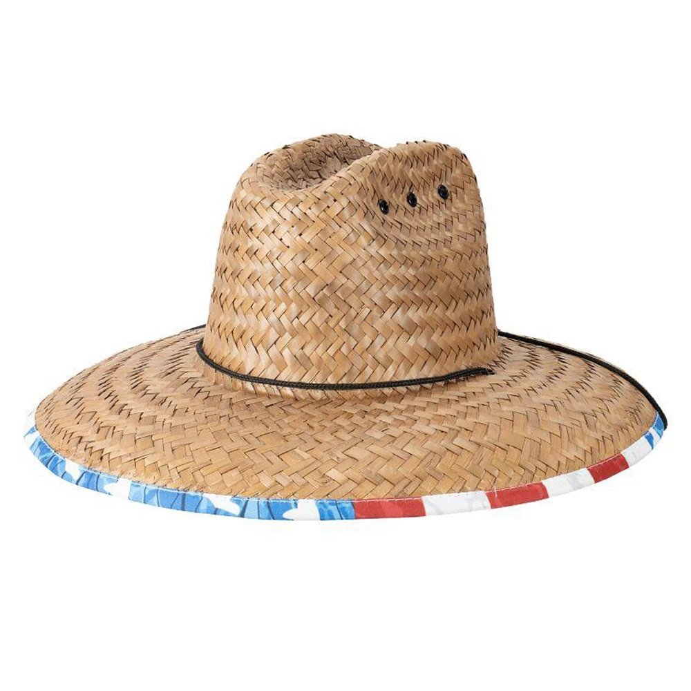 Regia - Dorfman Pacific Palm Straw Lifeguard Hat 3 Regia - Dorfman Pacific Palm Straw Lifeguard Hat - Image 3