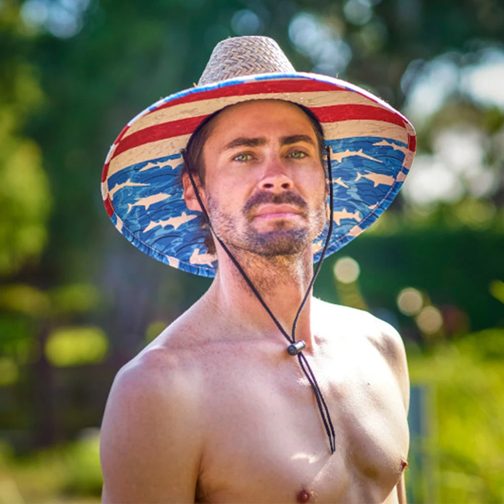 Regia - Dorfman Pacific Palm Straw Lifeguard Hat 5 Regia - Dorfman Pacific Palm Straw Lifeguard Hat - Image 5