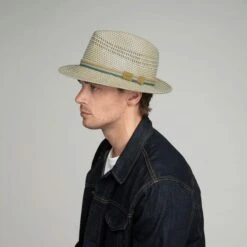 Rudi - Bailey Shangtung Straw Fedora Hat -Bailey Store rudi 63284bh sepianatural side