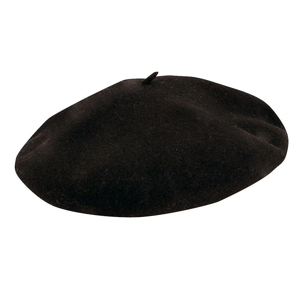Scala Basque France Black Wool French Beret Hat - 10"- Made In France 2 Scala Basque France Black Wool French Beret Hat - 10"- Made In France - Image 2